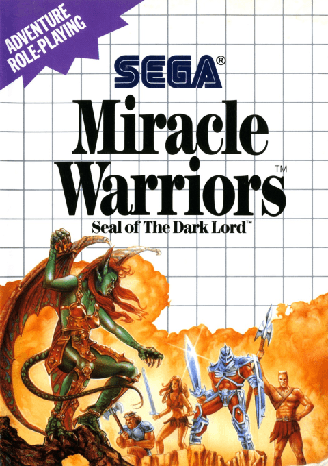 Miracle Warriors Seal of The Dark Lord box art for Sega Master System